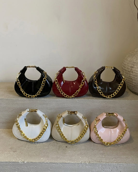 Bolso Sofía - Bolso de Hombro con Asa de Eslabones