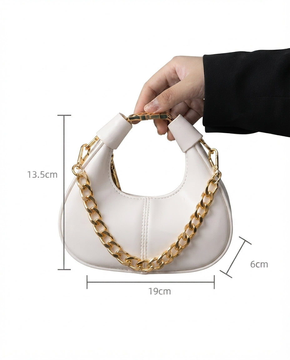 Bolso Sofía - Bolso de Hombro con Asa de Eslabones